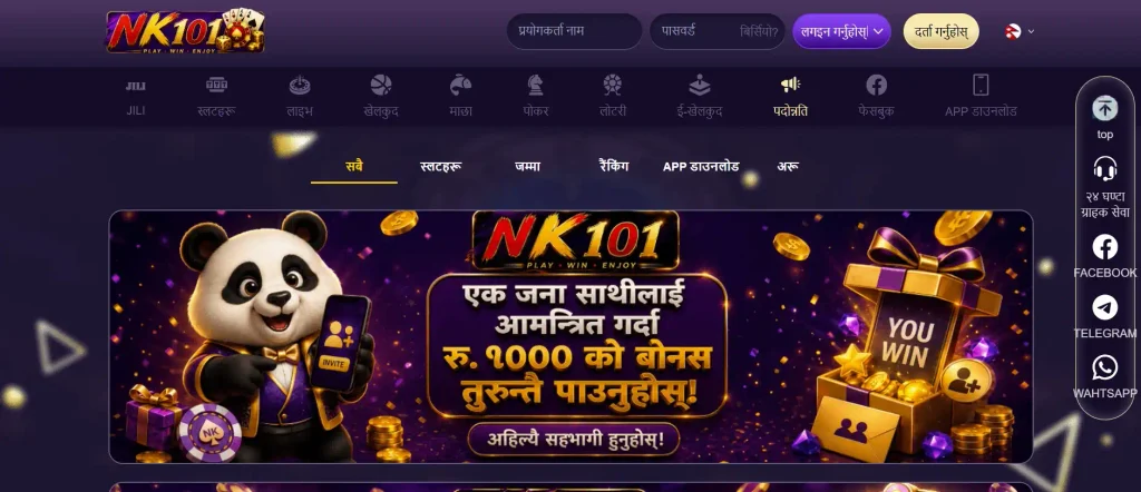 NK101 बोनस र प्रचारहरू
